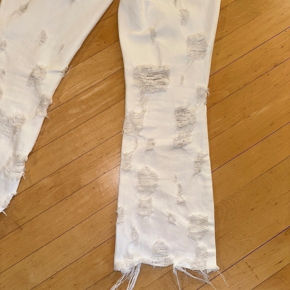 alexander wang RIVAL GRINO boyfriend cut destroyed white jeans , 24.  NH011 - Picture 9 of 12